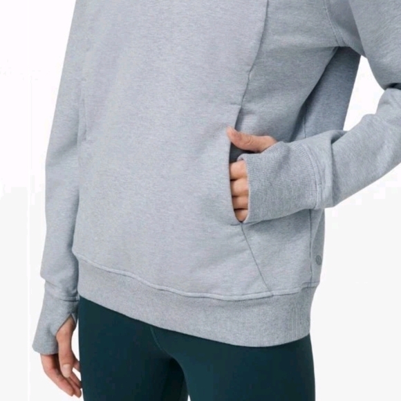 Lululemon Scuba Hoodie Sweatshirt Heather Chambray Blue Zip Up Hooded Size 4 - Picture 3 of 9